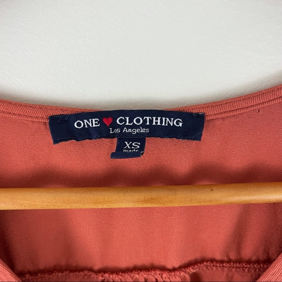 One Clothing Orange Button Down Midi Dress Large - Picture 4 of 8